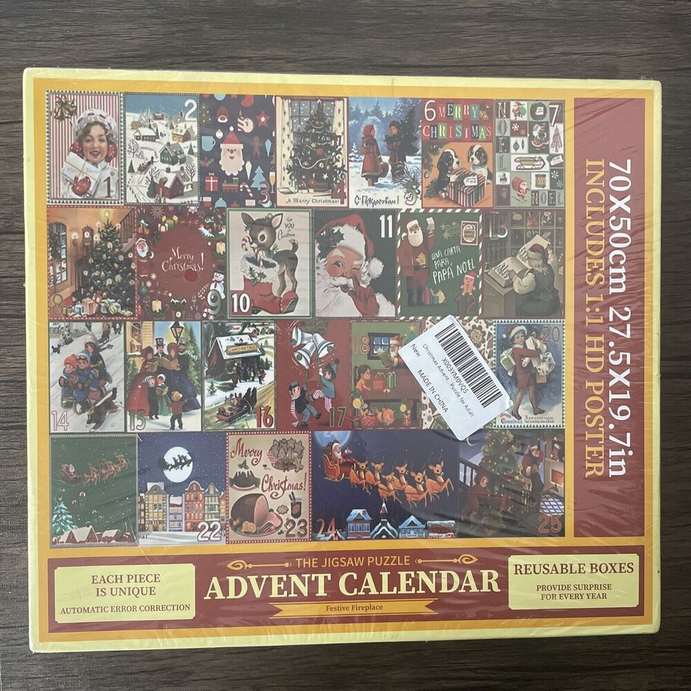 Christmas Advent Calendar Jigsaw Premium Puzzle 25 days 1000 pc 27.5"x19.7"